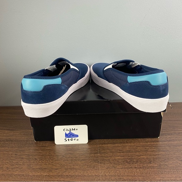 Adidas Shmoofoil Navy Slip On Shoes Suede Skateboarding Ghost Men’s Size - Picture 5 of 9